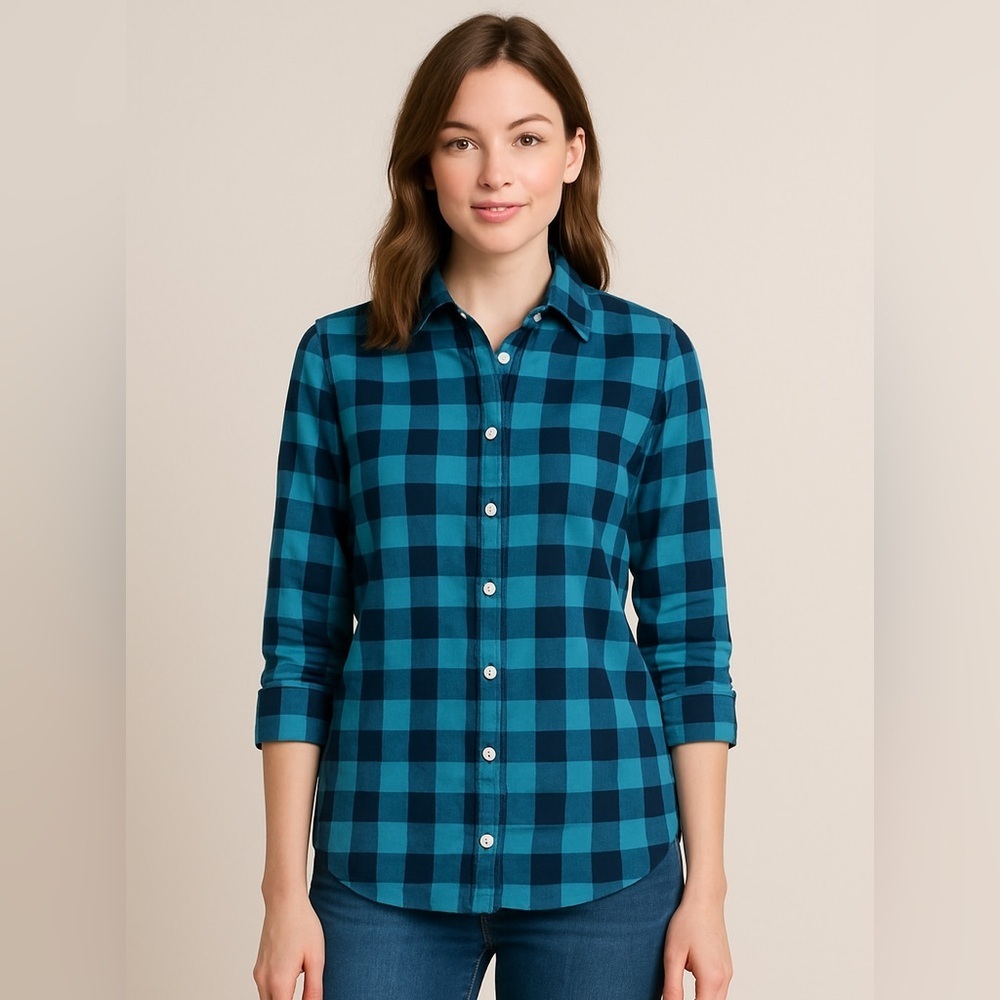 Vineyard Vines Relaxed Fit Performance Button-Up 2 Blue Buffalo Plaid Flannel